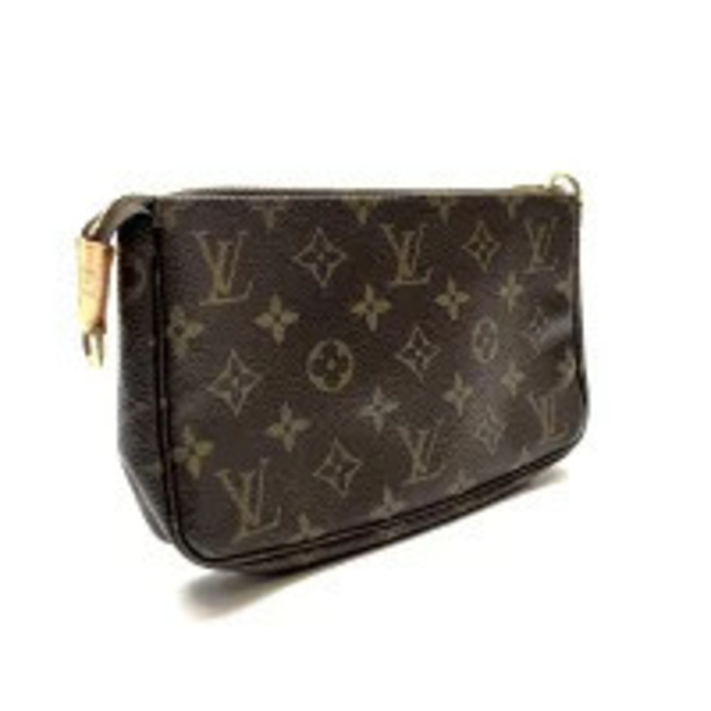 Louis Vuitton Handbag Accessoires Accessory Monogram Pochette Pouch Clutch Brown